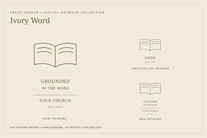 Ivory Word — Flat artwork preview