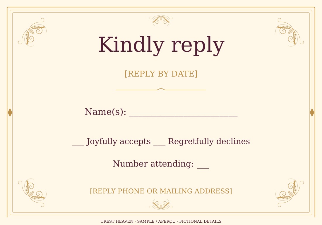 RSVP card (English)