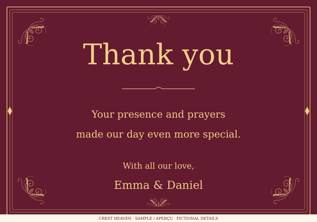 Thank-you card (English)