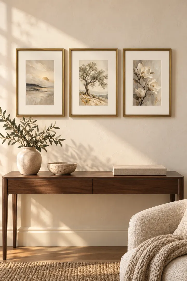 Quiet & warm artwork arrangement